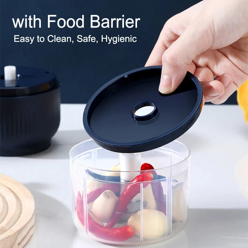 Mini USB Rechargeable Food Chopper – Portable Electric Garlic & Vegetable Cutter