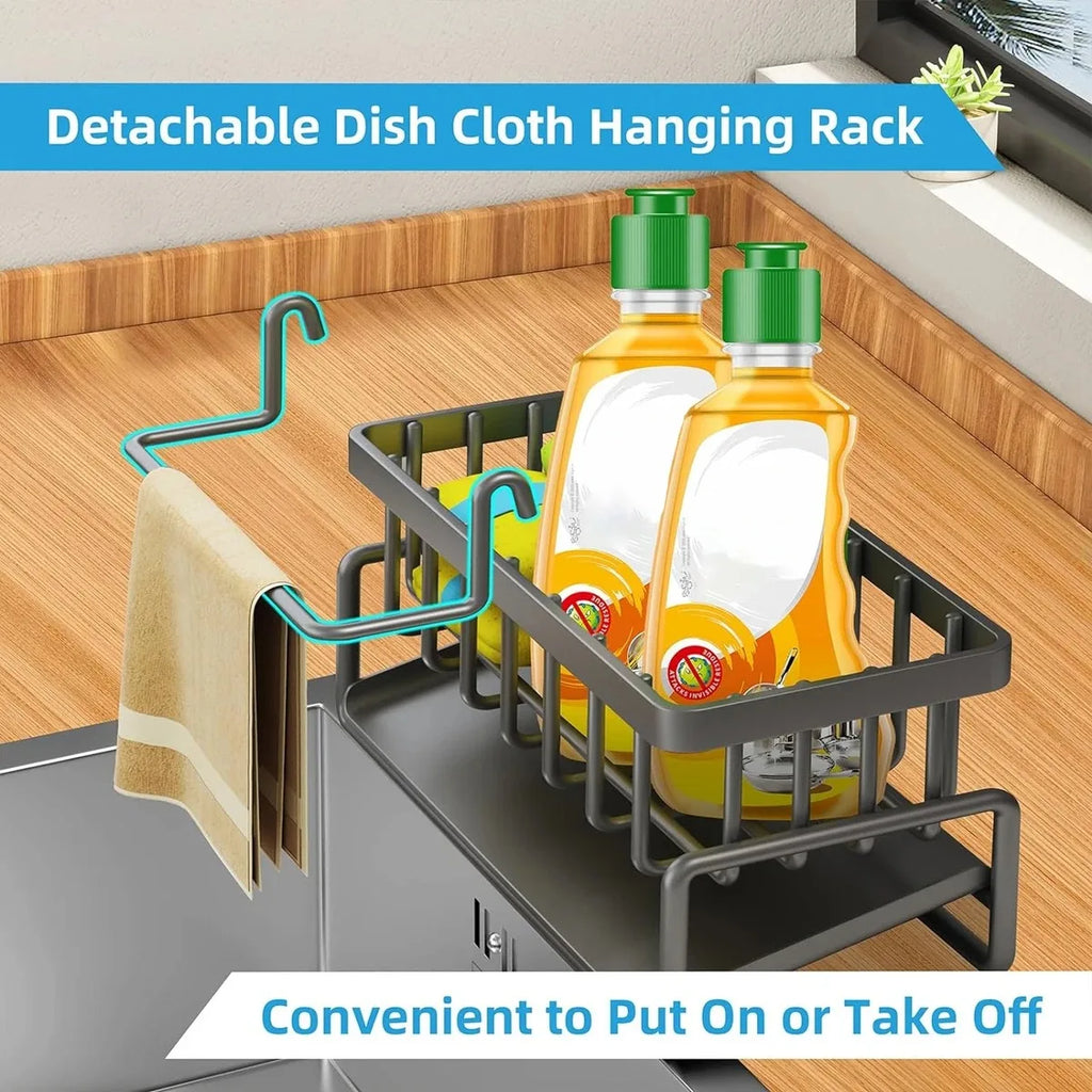 Kitchen Sink Organizer Rack – Multi-Purpose Sponge & Soap Holder
