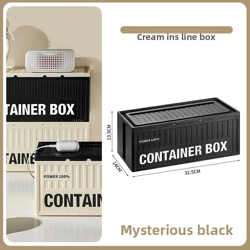 Cable Management Box – Desk Cable Organizer & Power Strip Storage Box