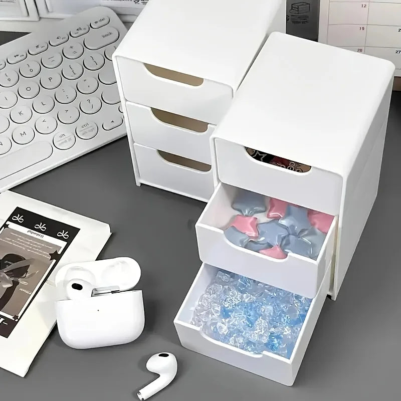 3-Tier Desk Organizer with Drawers – Storage Box for Office, Makeup & Jewelry