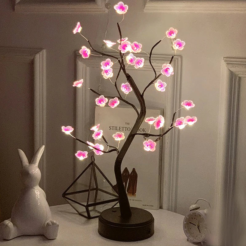 LED Rose Tree Table Lamp – Decorative Night Light for Home
