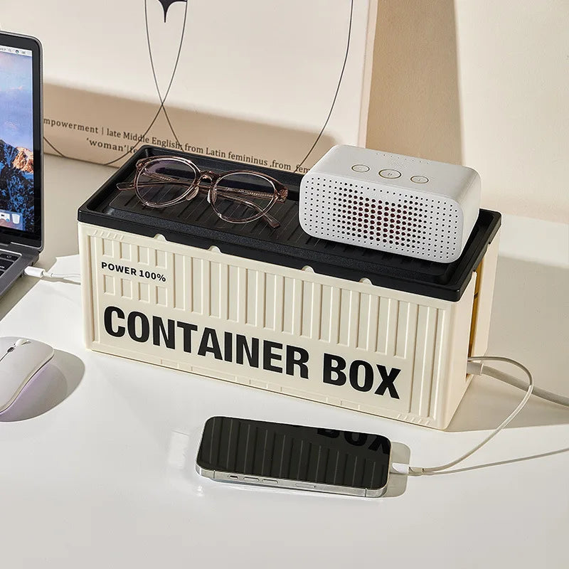 Cable Management Box – Desk Cable Organizer & Power Strip Storage Box