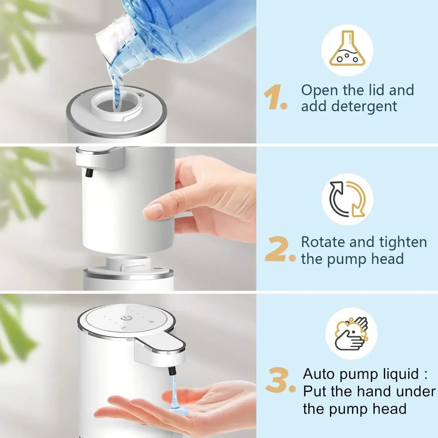 Automatic Touchless Soap Dispenser – USB Rechargeable Sensor Soap & Foam Dispenser