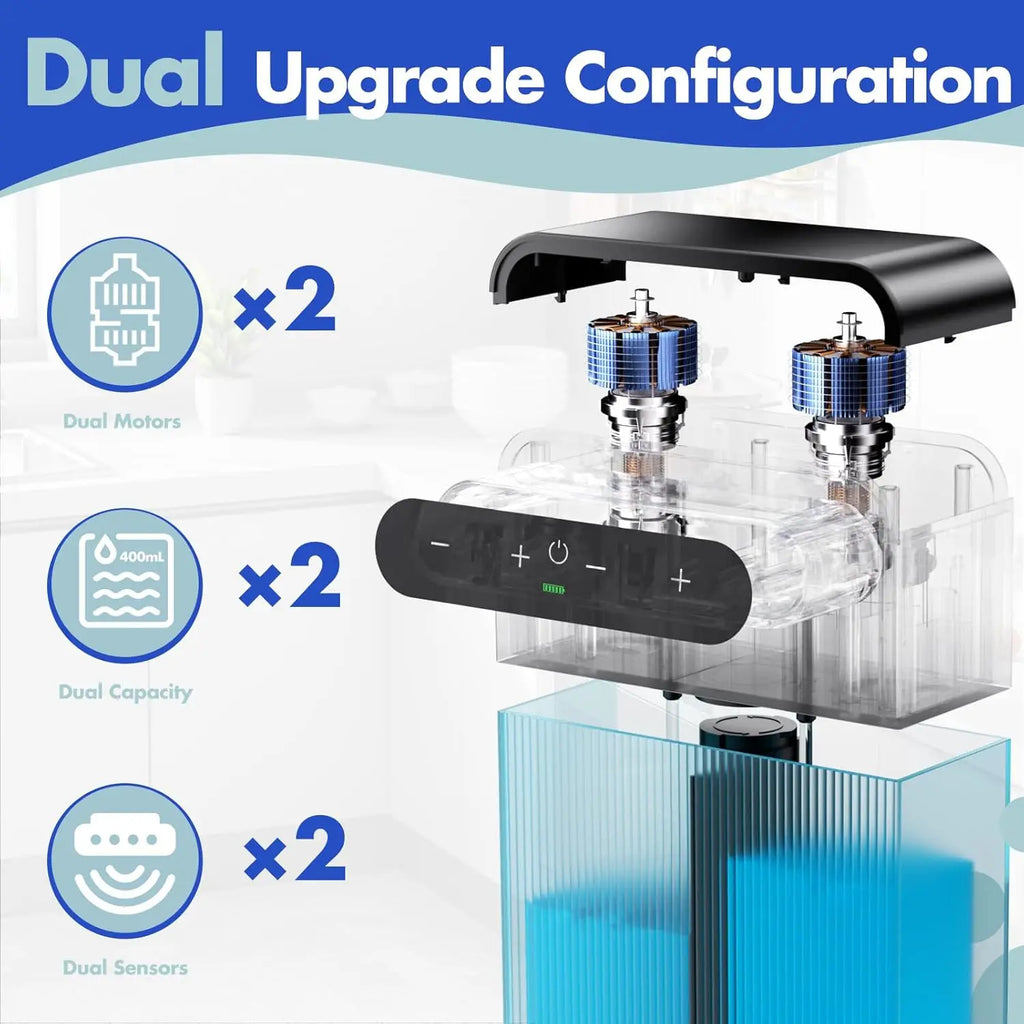 Dual Automatic Foam Soap Dispenser – USB Rechargeable Touchless Wall-Mounted 400ml + 400ml