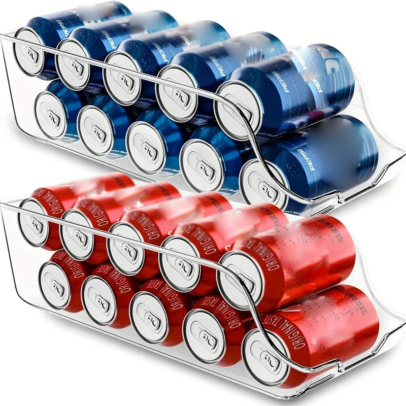 Auto-Roll Refrigerator Can Organizer – Fridge & Pantry Storage Rack