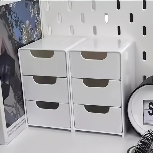 3-Tier Desk Organizer with Drawers – Storage Box for Office, Makeup & Jewelry