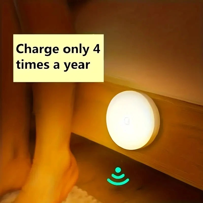 Rechargeable Motion Sensor LED Night Light – Magnetic Wireless Lamp     1PC