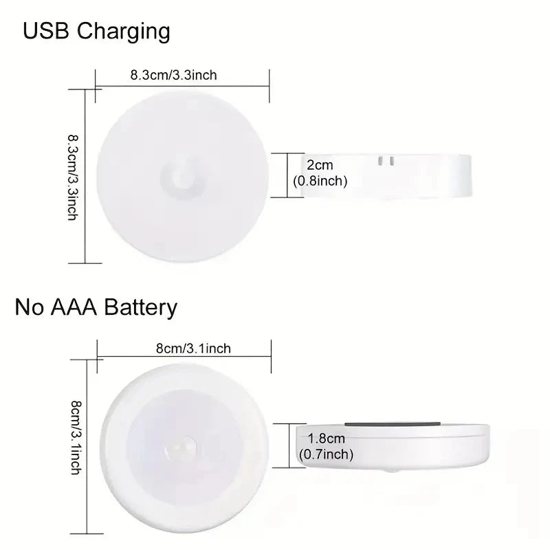Rechargeable Motion Sensor LED Night Light – Magnetic Wireless Lamp     1PC