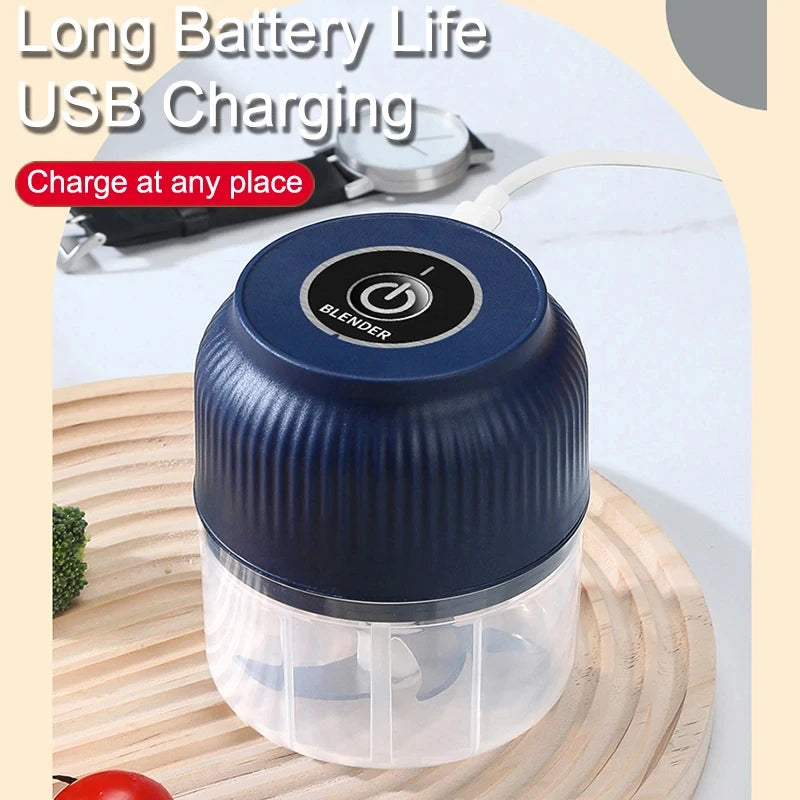 Mini USB Rechargeable Food Chopper – Portable Electric Garlic & Vegetable Cutter