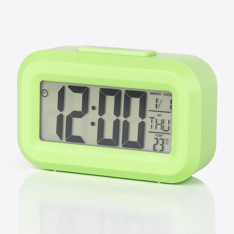 Digital LED Alarm Clock – Snooze, Calendar & Temperature Display
