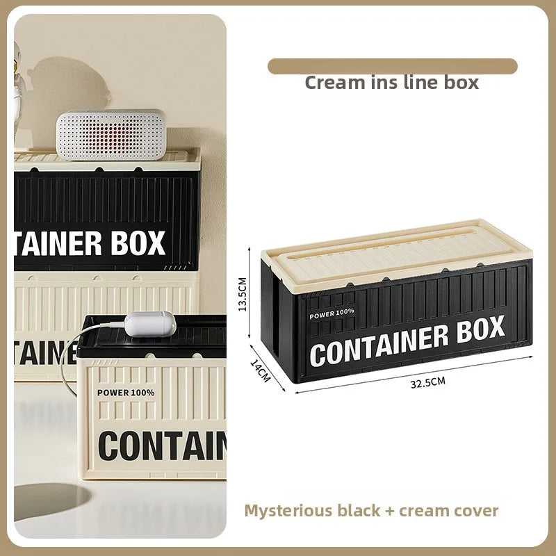Cable Management Box – Desk Cable Organizer & Power Strip Storage Box