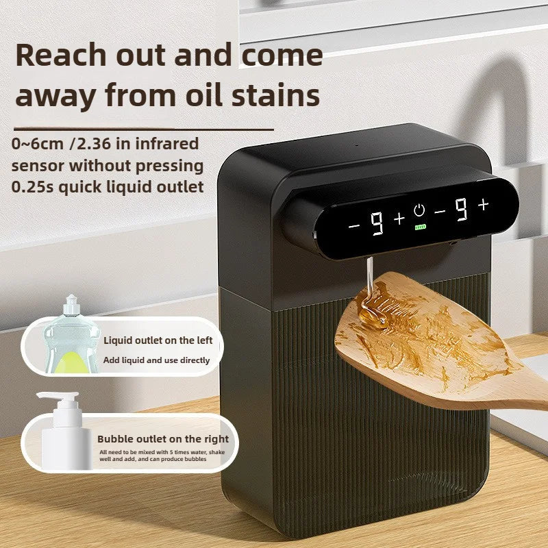 Dual Automatic Foam Soap Dispenser – USB Rechargeable Touchless Wall-Mounted 400ml + 400ml