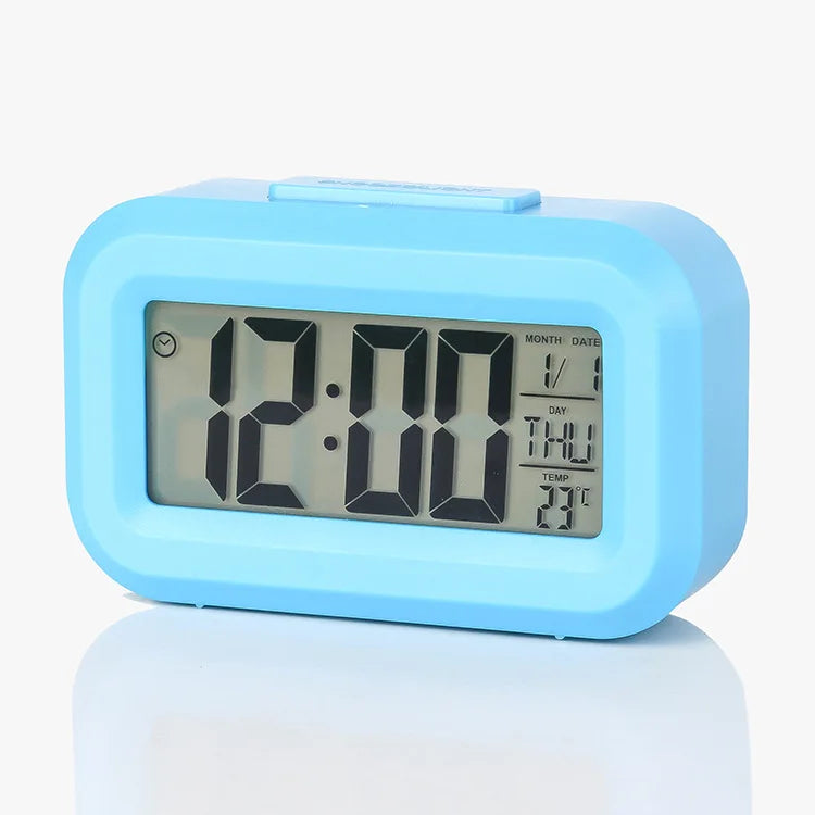 Digital LED Alarm Clock – Snooze, Calendar & Temperature Display