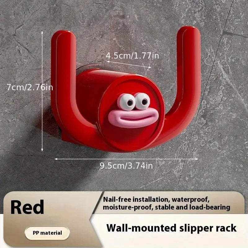 Cartoon Bathroom Slipper Holder – Wall Mounted Drainage Hook