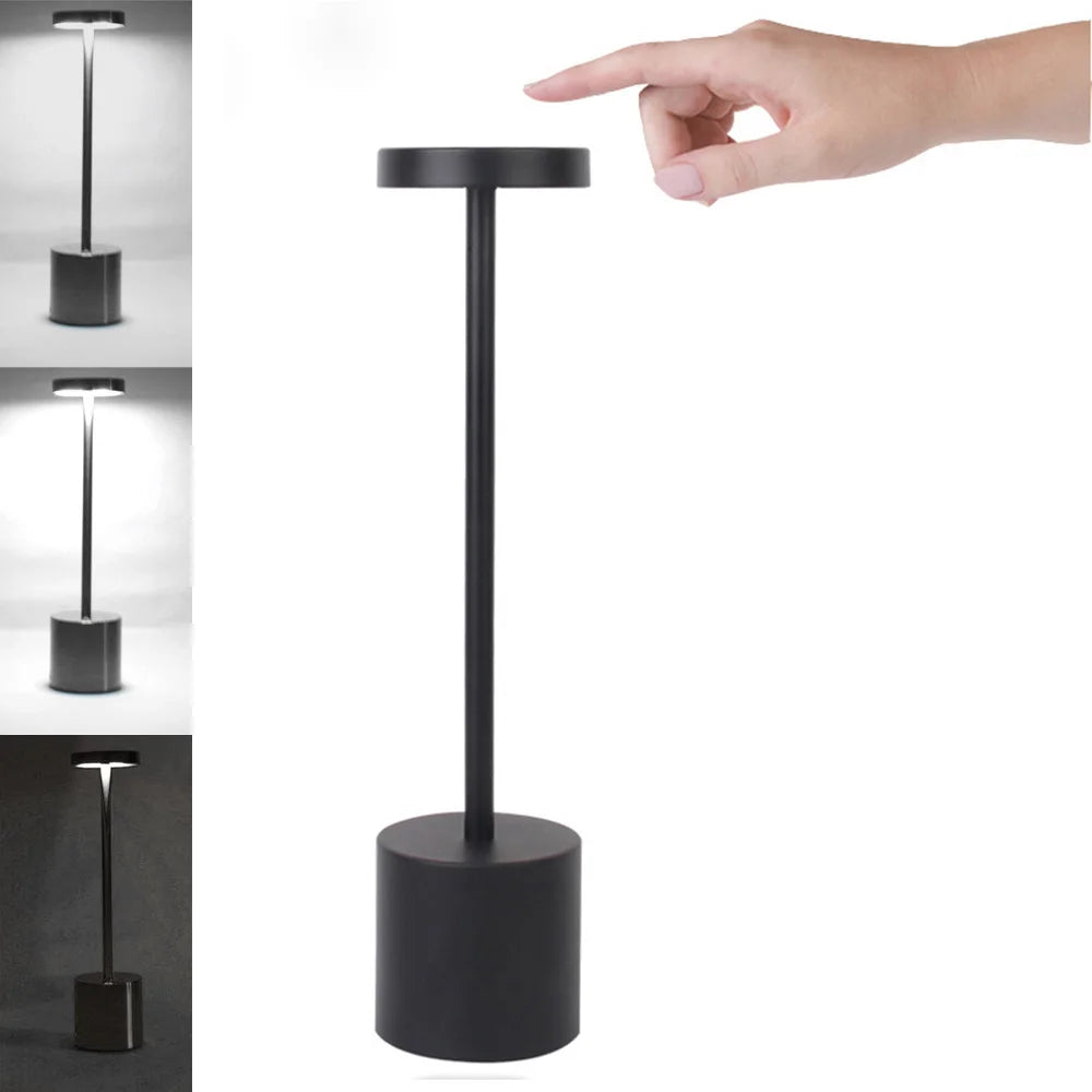 Rechargeable LED Touch Table Lamp – Portable Bedside Night Light