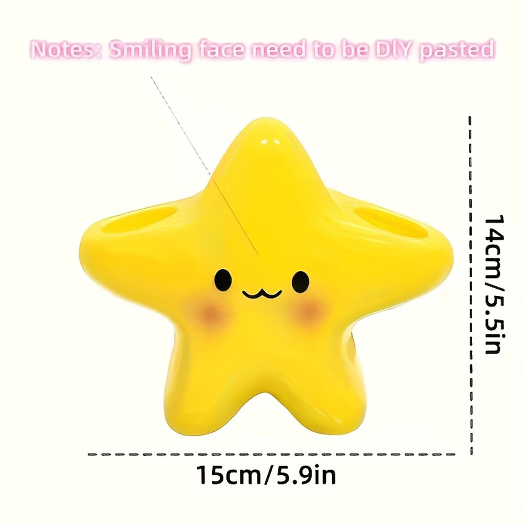 Cute Star Toothbrush Holder – Bathroom Organizer for Toothbrush & Toothpaste