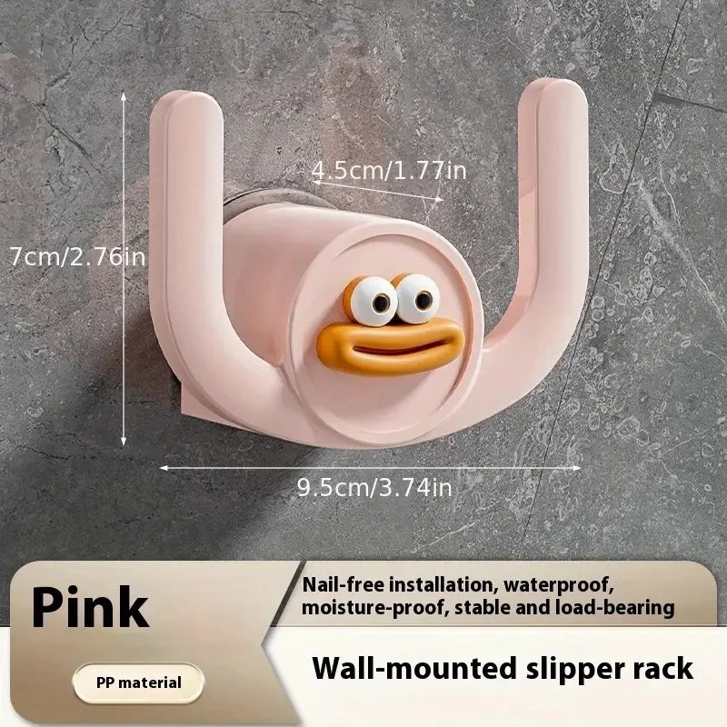 Cartoon Bathroom Slipper Holder – Wall Mounted Drainage Hook