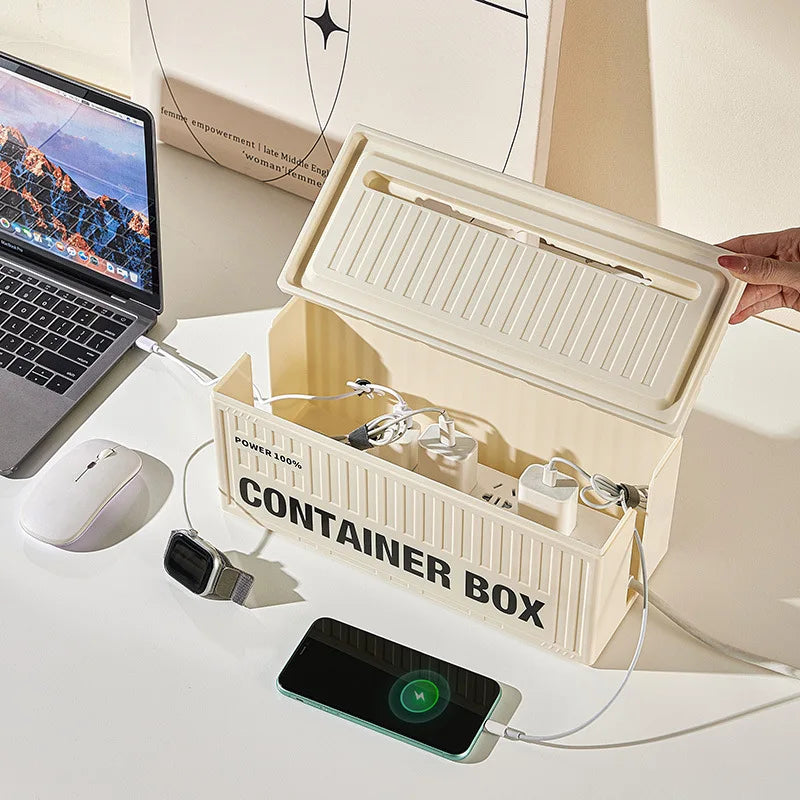 Cable Management Box – Desk Cable Organizer & Power Strip Storage Box