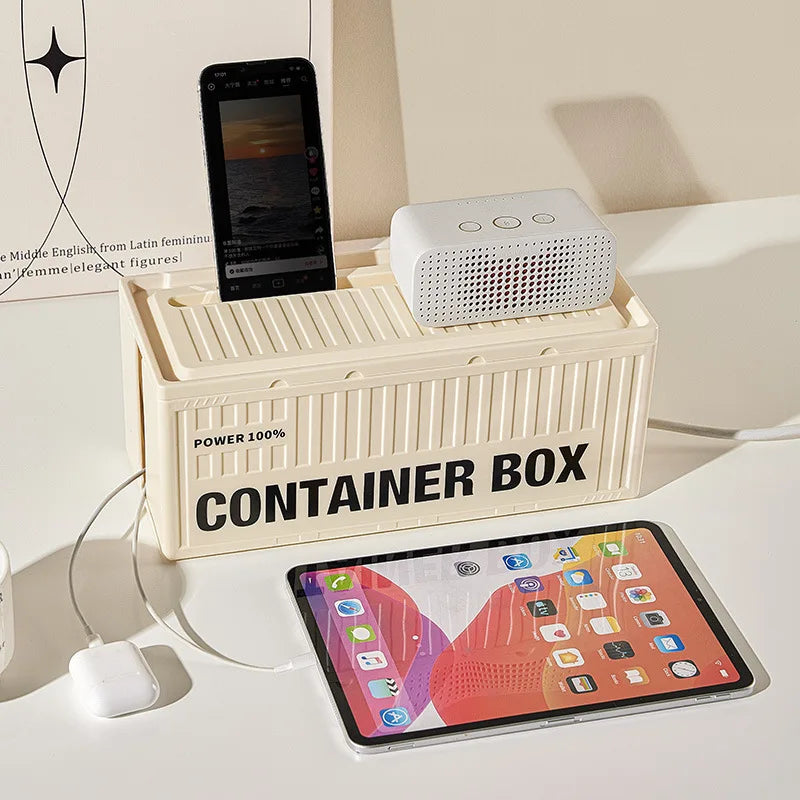 Cable Management Box – Desk Cable Organizer & Power Strip Storage Box