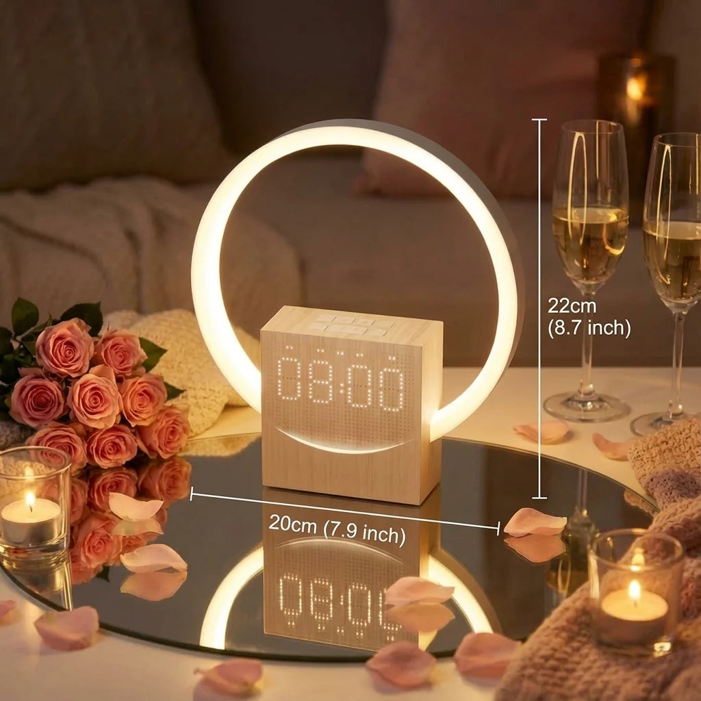 Sunrise Alarm Clock with Bluetooth Speaker & White Noise Lamp