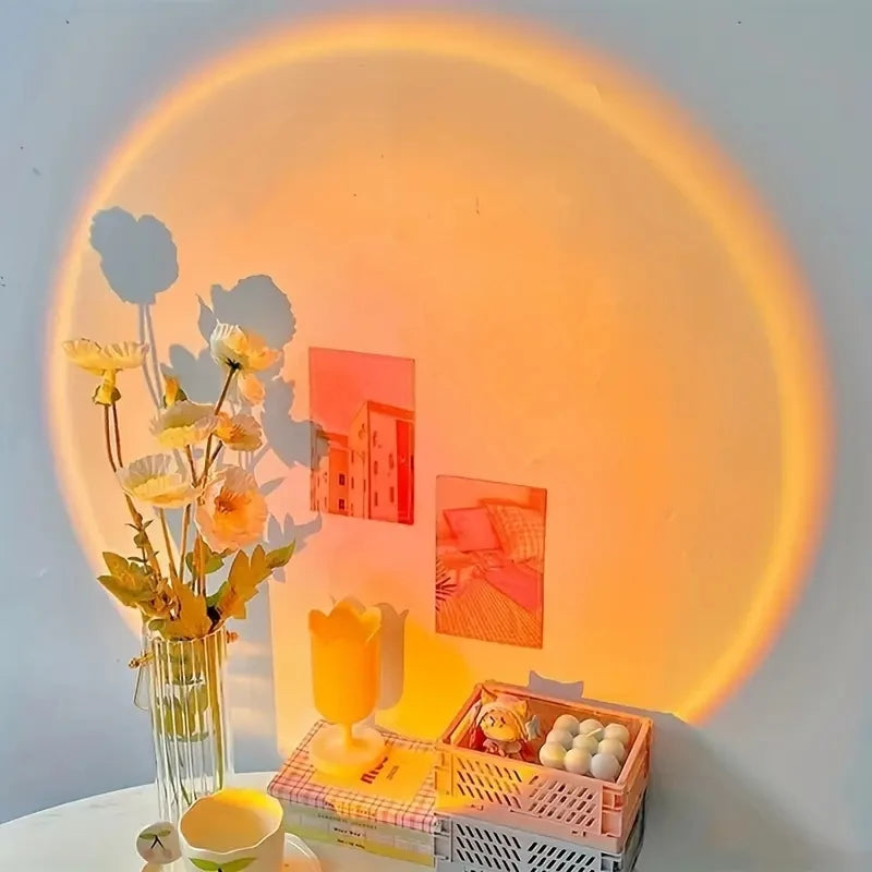 Sunset Projection Lamp - 16 Colors LED Mood Light with Remote