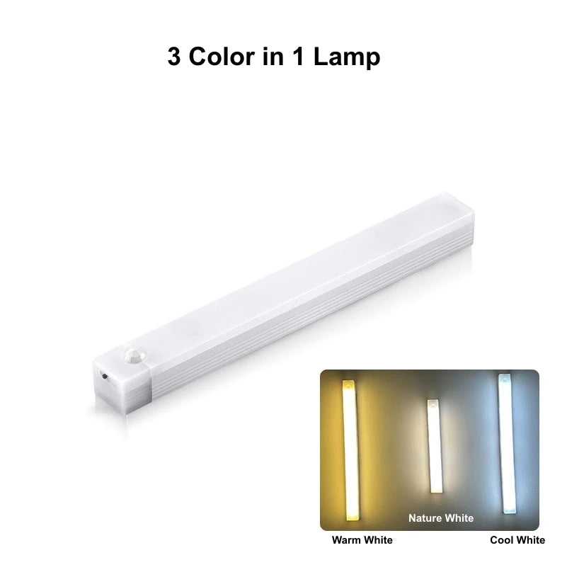 Wireless Motion Sensor LED Light Bar – USB Rechargeable Cabinet Light