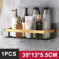 No-Drill Bathroom Corner Shelf – Aluminum Shower Storage Organizer