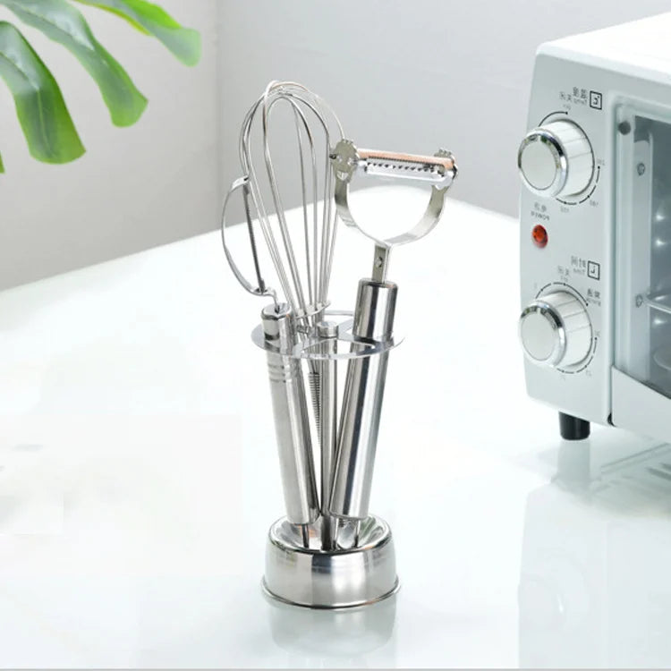 Stainless Steel Toothbrush Holder – 6 Slot Bathroom Organizer