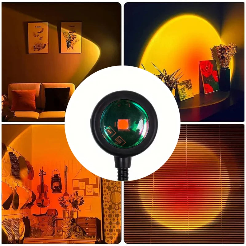 Sunset Projection Lamp - 16 Colors LED Mood Light with Remote
