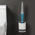 Luxury Silicone Toilet Brush with Ventilated Holder – Quick Dry Bathroom Cleaning Set