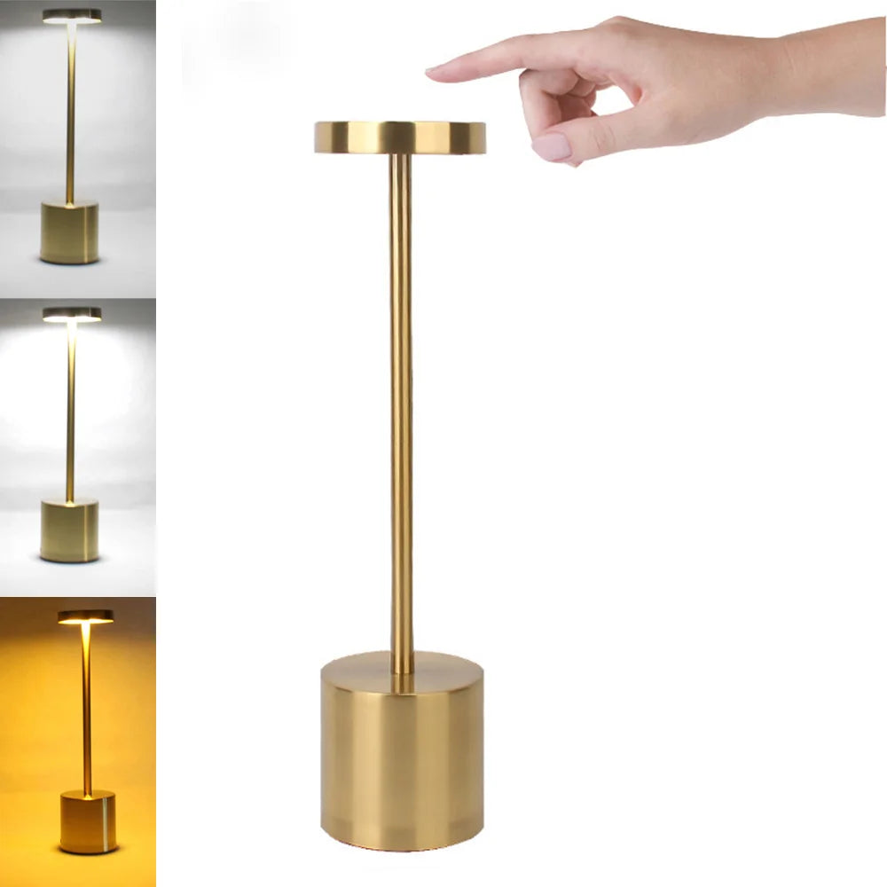 Rechargeable LED Touch Table Lamp – Portable Bedside Night Light