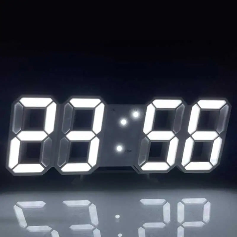 3D LED Digital Alarm Clock – Voice Control & Modern Desk Clock