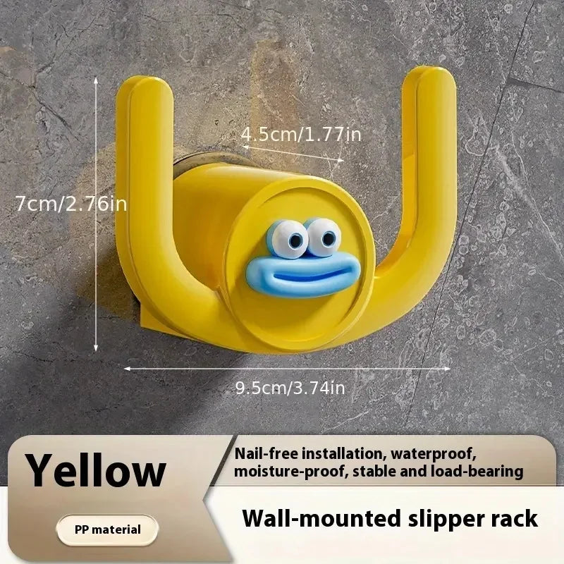 Cartoon Bathroom Slipper Holder – Wall Mounted Drainage Hook