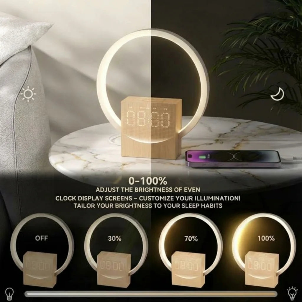 Sunrise Alarm Clock with Bluetooth Speaker & White Noise Lamp