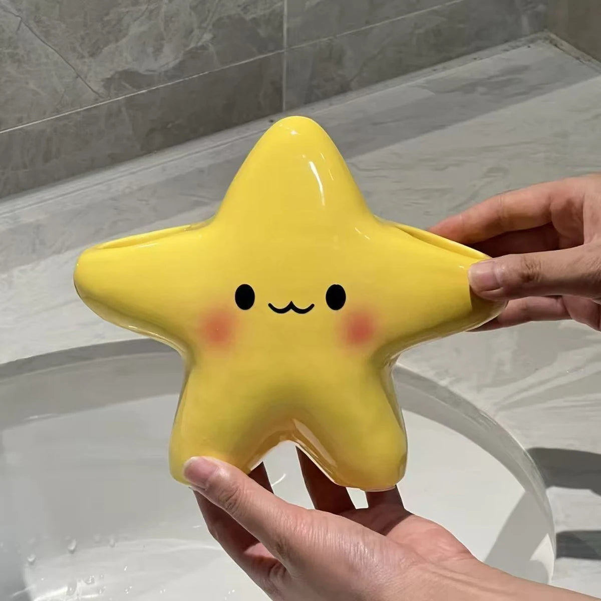 Cute Star Toothbrush Holder – Bathroom Organizer for Toothbrush & Toothpaste